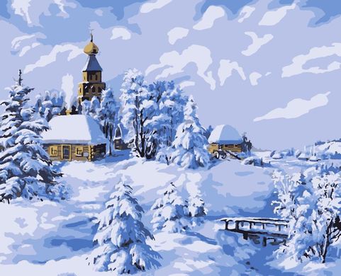 Фото Розмальовки за номерами Зимова казка (ART-B-2736) Artissimo від інтернет-магазину картин-розмальовок Sylarozumu.com.ua