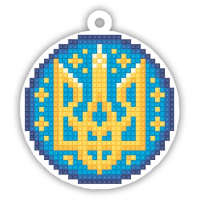 Фото Алмазна вишивка Патріотична іграшка герб ТМ Алмазна мозаіка (DMS-00202) від інтернет-магазину рукоділля Sylarozumu.com.ua