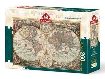 Пазлы для взрослых Art Puzzle для взрослых Art Puzzle Карта мира, 260 эл настольная игра и пример комплектации | Sylarozumu.com.ua