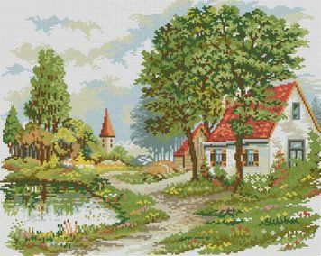 Фото Мозаика алмазная Уютный домик (40 х 50 см) Dream Art (DA-31786, Без подрамника) от интернет-магазина рукоделия Sylarozumu.com.ua