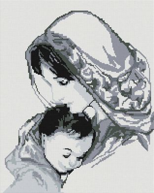 Фото Картина из страз Матерь Божья с Иисусом серая ColorArt (CLR-PSP043, На подрамнике) от интернет-магазина рукоделия Sylarozumu.com.ua
