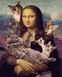 Комплектація Картина за номерами Джаконда з котами (ANG792) (Без коробки) від інтернет-магазину товарів для творчості Sylarozumu.com.ua