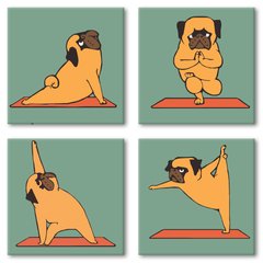 Фото Полотно для малювання Yoga-dog (KNP012) Идейка від інтернет-магазину картин-розмальовок Sylarozumu.com.ua