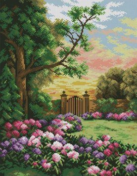 Фото Набор алмазной мозаики Калитка в сад (40 х 50 см) Dream Art (DA-31839, Без подрамника) от интернет-магазина рукоделия Sylarozumu.com.ua