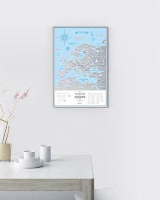 Скреч-карта мира "Travel Map Silver Europe" (тубус)