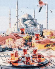 Фото Раскраска по номерам Чаепитие в Стамбуле (BRM34798) от интернет-магазина картин-раскрасок Sylarozumu.com.ua