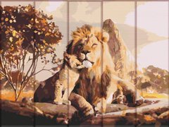 Фото Картина по номерам из дерева Наследник льва (ASW132) ArtStory от интернет-магазина картин-раскрасок Sylarozumu.com.ua