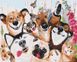 Комплектация Картина по номерам Селфи домашних зверюшек (BSM-B52665) от интернет-магазина товаров для творчества Sylarozumu.com.ua