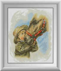 Фото Картина з страз Хлопчик з конем Dream Art (DA-30720) від інтернет-магазину рукоділля Sylarozumu.com.ua
