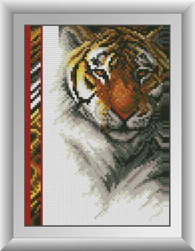 Фото Картина из страз Королевский тигр (полная зашивка, квадратные камни) Dream Art (DA-30254, ) от интернет-магазина рукоделия Sylarozumu.com.ua