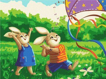 Фото KBS0128 Розмальовка для дорослих Ігри на природі &copy; Yuliia Chirka 30 х 40 см (Без коробки) BrushMe від інтернет-магазину картин-розмальовок Sylarozumu.com.ua