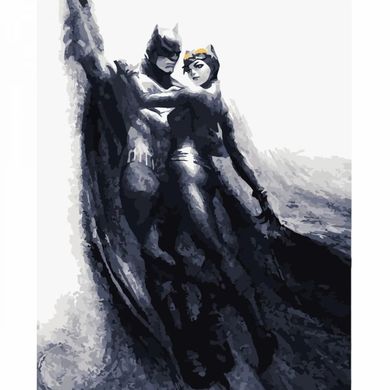 Фото Картина по номерам Бэтмен и Кошка (SR-VA-3538) Strateg (Без коробки) от интернет-магазина картин-раскрасок Sylarozumu.com.ua