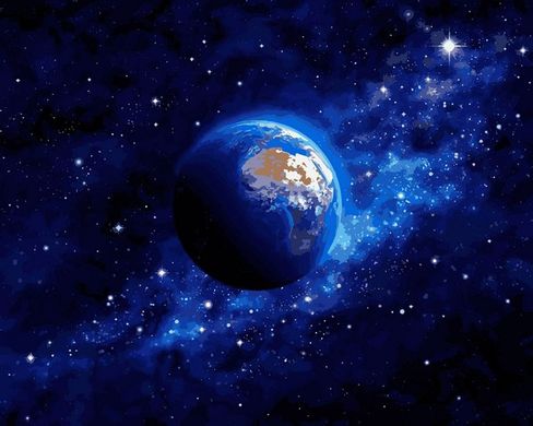Фото Полотно для малювання Земля з космосу (VP1260) Babylon від інтернет-магазину картин-розмальовок Sylarozumu.com.ua