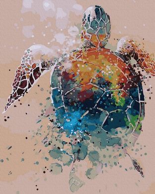 Фото Розмальовка по номерах Вітражна черепаха (BK-GX30991) (Без коробки) від інтернет-магазину картин-розмальовок Sylarozumu.com.ua