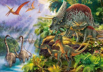Пазли для дорослих Castorland (53643) Долина динозавров 500 ел настільна гра &mdash; що в комплекті | Sylarozumu.com.ua