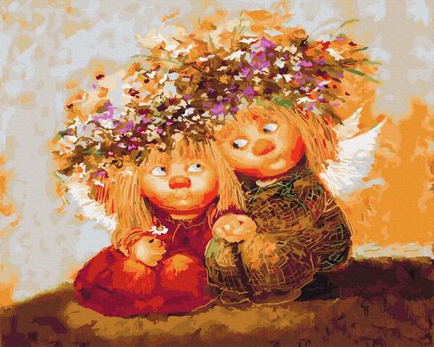 Фото Картина по номерам Пара солнечных ангелов (BRM22429) от интернет-магазина картин-раскрасок Sylarozumu.com.ua