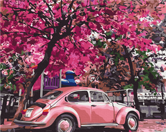 Фото Картины по номерам Цветущая парковка (BSM-B32366) от интернет-магазина картин-раскрасок Sylarozumu.com.ua