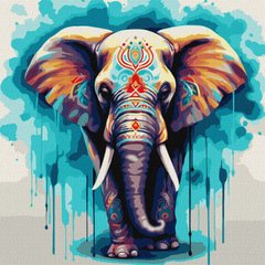 Фото Малювання по номерам Чудовий слон ©art_selena_ua (KHO6558) Ідейка (Без коробки) від інтернет-магазину картин-розмальовок Sylarozumu.com.ua