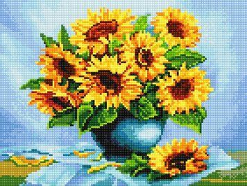 Фото Картина из страз Подсолнухи Rainbow Art (EJ1253, ) от интернет-магазина рукоделия Sylarozumu.com.ua