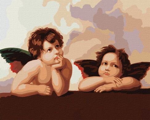 Фото Розмальовка по номерах Чарівні янголятка (KH4829) Идейка від інтернет-магазину картин-розмальовок Sylarozumu.com.ua