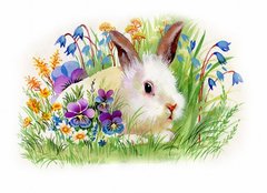 Фото Картина з страз Білий кролик худ. Старовойтова Діамантові ручки (GU_189756) від інтернет-магазину рукоділля Sylarozumu.com.ua
