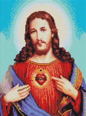 Фото Картина из страз Иисус ColorArt (CLR-PST427, На подрамнике) от интернет-магазина рукоделия Sylarozumu.com.ua