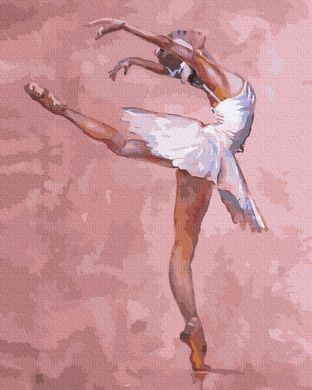 Фото Картина за номерами Балерина в рожевому кольорі (BRM3692) від інтернет-магазину картин-розмальовок Sylarozumu.com.ua