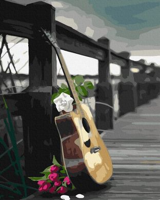 Фото Живопись по номерам Романтическая гитара (BK-GX32548) (Без коробки) от интернет-магазина картин-раскрасок Sylarozumu.com.ua