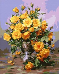 Фото Картина за номерами Жовті троянди (BRM7530) від інтернет-магазину картин-розмальовок Sylarozumu.com.ua