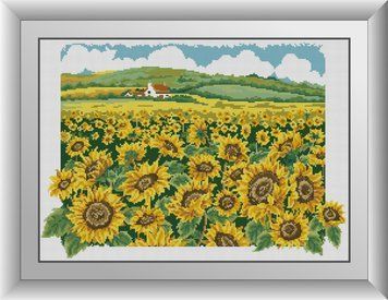 Фото Картина из страз Домик в подсолнухах Dream Art (DA-31008, ) от интернет-магазина рукоделия Sylarozumu.com.ua