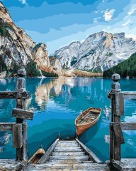 Фото Картина за номерами Альпійське озеро (BRM29450) від інтернет-магазину картин-розмальовок Sylarozumu.com.ua