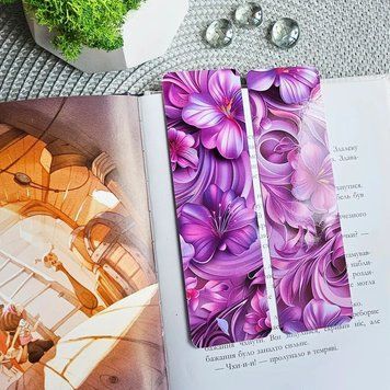 Закладка для книг MriyTaDiy, art bm-42 Лиловые цветы