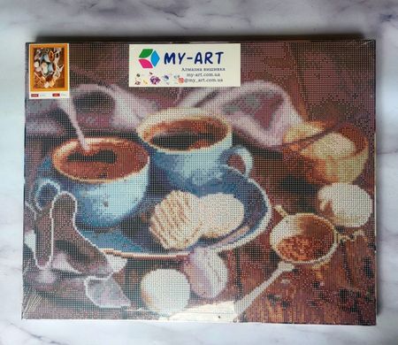 Фото Алмазная вышивка Приглашаю на кофе My Art (AR-3162, На подрамнике) от интернет-магазина рукоделия Sylarozumu.com.ua