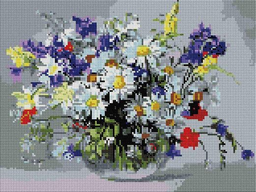 Фото Картина з страз Букет польових квітів ColorArt (CLR-PST459) від інтернет-магазину рукоділля Sylarozumu.com.ua