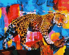 Фото Картина за номерами Яскравий леопард (KH4338) Ідейка від інтернет-магазину картин-розмальовок Sylarozumu.com.ua