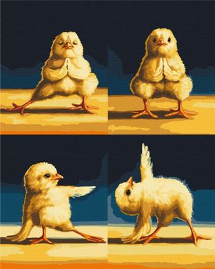 Фото Раскраска для взрослых Цыплята йоги 2©Lucia Heffernan (BSM-B53570) от интернет-магазина картин-раскрасок Sylarozumu.com.ua