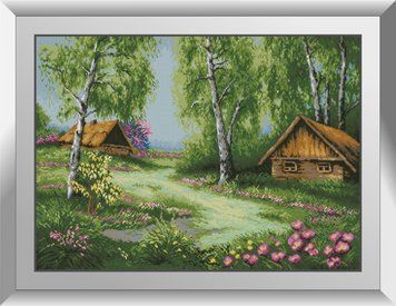 Фото Картина з страз Весняні будиночки Dream Art (DA-31213) від інтернет-магазину рукоділля Sylarozumu.com.ua
