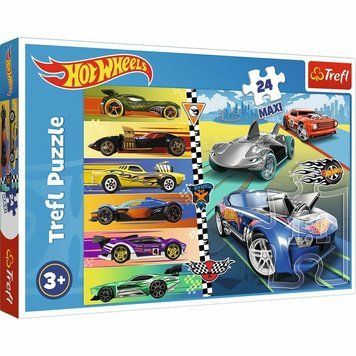 Пазли для дітей Trefl Швидкі перегони: Hot Wheels 24 елементи настільна гра &mdash; що в комплекті | Sylarozumu.com.ua