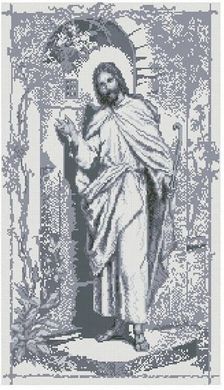Фото Картина из страз Иисус стучится в дверь серый ColorArt (CLR-PSS812, На подрамнике) от интернет-магазина рукоделия Sylarozumu.com.ua