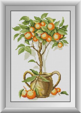 Фото Картина з страз Апельсинове дерево (повна зашивання, квадратні камені) Dream Art (DA-30274) від інтернет-магазину рукоділля Sylarozumu.com.ua