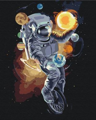 Фото Картина по номерам Космический жонглер (BSM-B34813) от интернет-магазина картин-раскрасок Sylarozumu.com.ua