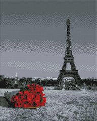 Фото Картина из страз Розы и Париж ColorArt (CLR-PSP1002-3, На подрамнике) от интернет-магазина рукоделия Sylarozumu.com.ua