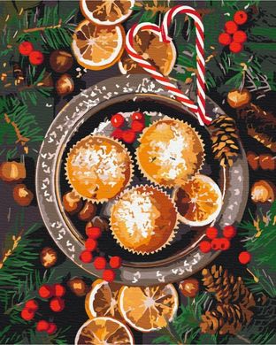 Фото Картина по номерам Рождественские вкусности (BS52722) (Без коробки) от интернет-магазина картин-раскрасок Sylarozumu.com.ua
