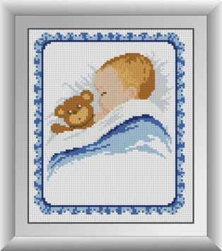 Фото Картина из страз Метрика мишка (мальчик) Dream Art (DA-30388, ) от интернет-магазина рукоделия Sylarozumu.com.ua