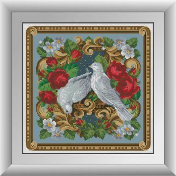 Фото Картина из страз Пара голубей Dream Art (DA-30645, ) от интернет-магазина рукоделия Sylarozumu.com.ua