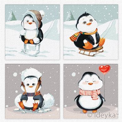Фото Раскраски по номерам Веселая зима (KNP020) Идейка от интернет-магазина картин-раскрасок Sylarozumu.com.ua