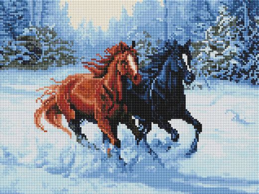 Фото Картина из страз Пара лошадей ColorArt (CLR-PST413, На подрамнике) от интернет-магазина рукоделия Sylarozumu.com.ua
