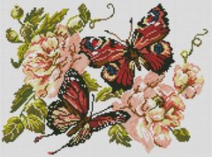 Фото Алмазная вышивка Бабочки с розами (31 х 42 см) Dream Art (DA-31832, Без подрамника) от интернет-магазина рукоделия Sylarozumu.com.ua