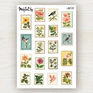 Стикеры с наклейками MriyTaDiy, Art-113, Ботанические