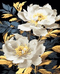 Фото Картина по цифрам Розкішні півонії (з золотими фарбами) (ART-B-1871) Artissimo від інтернет-магазину картин-розмальовок Sylarozumu.com.ua